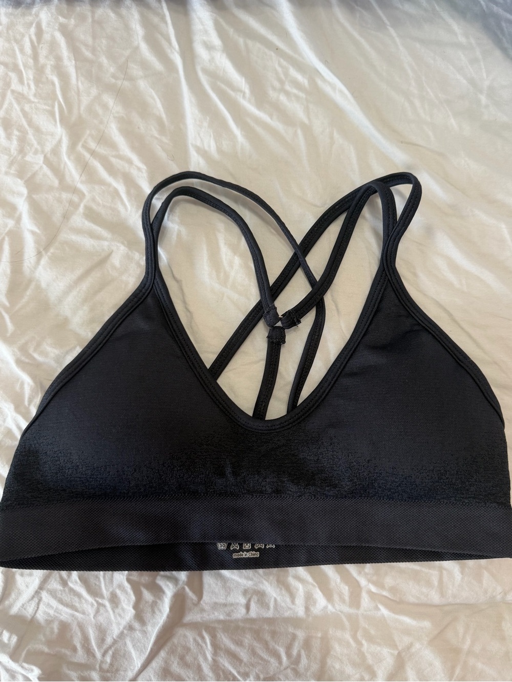 NWOT Black Strappy Sports Bra